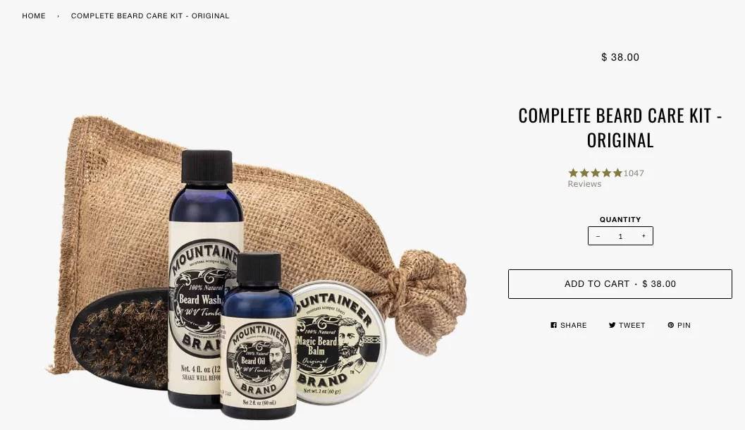 Beard Grooming Kit by Mountaineer